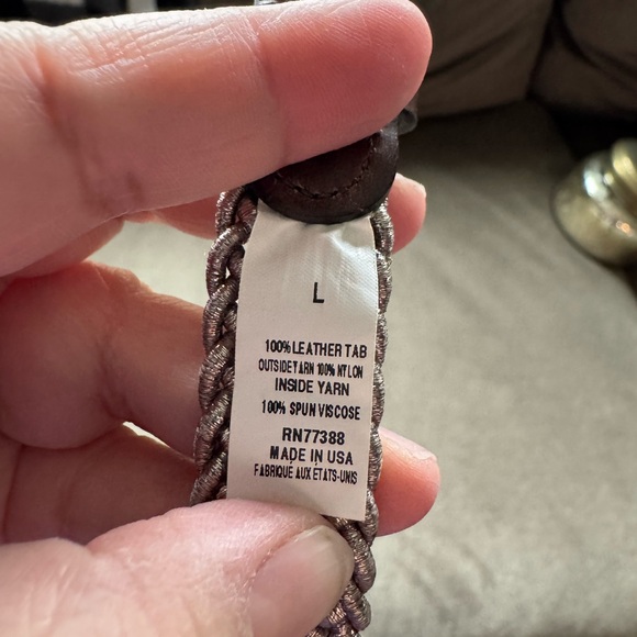 Women's Brown Woven Belt - Picture 4 of 5